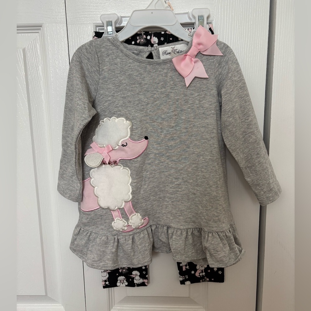 Rare Editions Gray and Pink Outfit